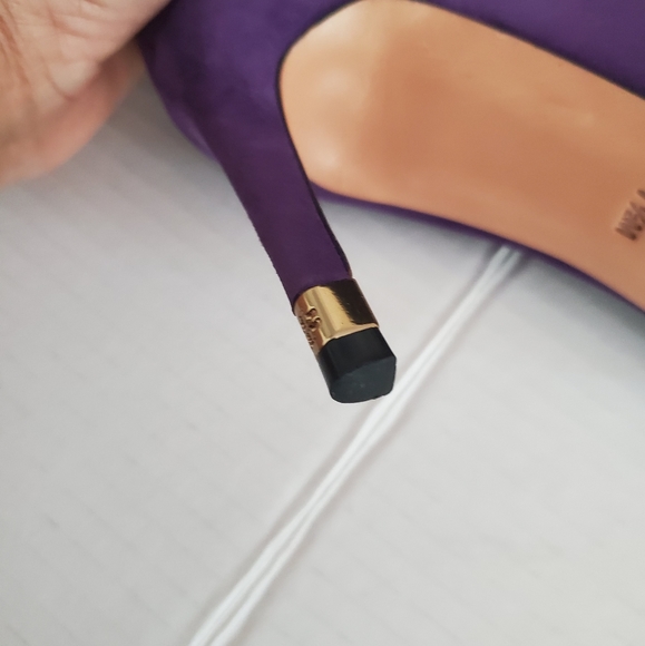 Tory Burch Purple Suede Leather Pumps size 7.5 M. - Picture 7 of 14
